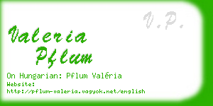 valeria pflum business card