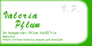 valeria pflum business card